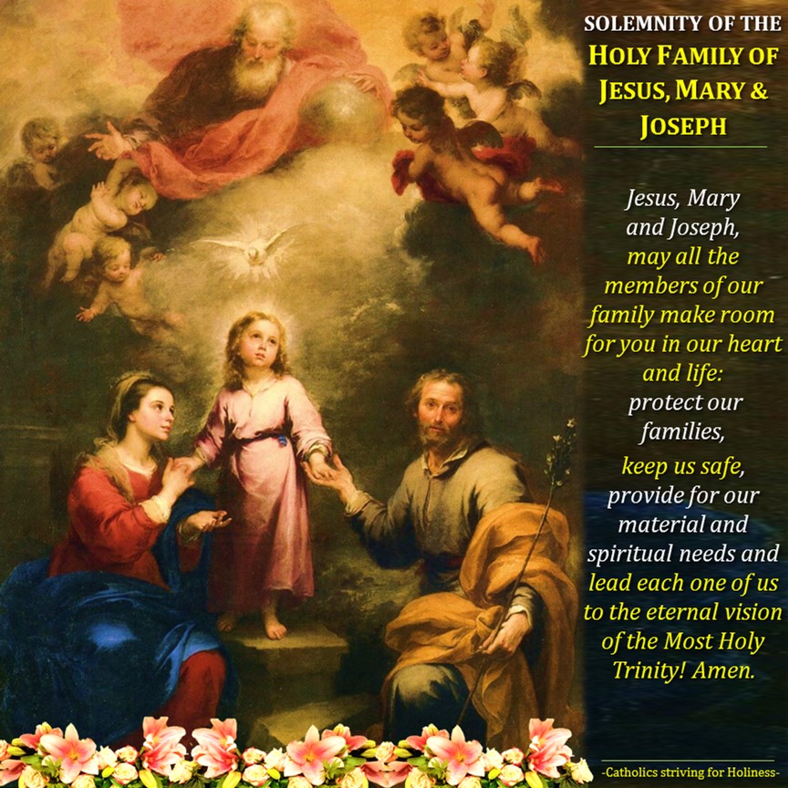The HOLY FAMILY of JESUS, MARY and JOSEPH (Year C)-26 December 2021
